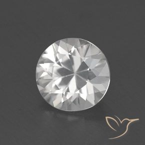 1.67ct Natural White Zircon, Round, VVS-VS