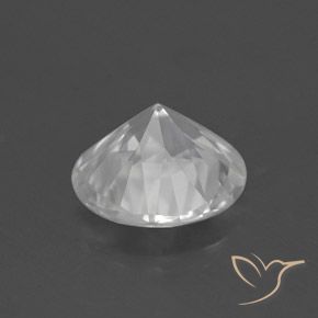 Zircon Gemstone in 7 mm (calibrated) Size for Sale, Zircon Stone in White Color