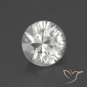 1.65ct Natural White Zircon, Round, VVS-VS