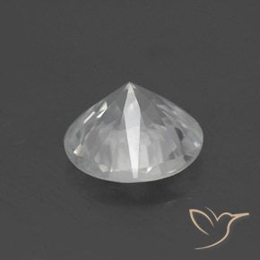 Zircon Gemstone in 7 mm (calibrated) Size for Sale, Zircon Stone in White Color