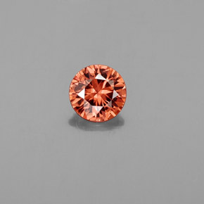 0.71 ct Orange Zircon Gemstone, Zircon Gem in Diamond-Cut Shape for Sale.