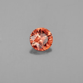 0.71 ct Orange Zircon Stone, Natural Zircon in Diamond-Cut Shape for Sale