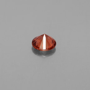 Zircon Gemstone in 5 mm (calibrated) Size for Sale, Zircon Stone in Rose Orange Color
