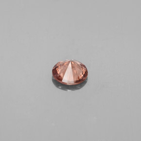 Zircon Gemstone in 5.5 mm Size for Sale, Zircon Stone in Rose Orange Color