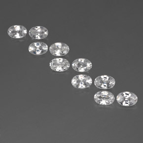 Белый Циркон Камень - 0.7ct Фасетный Овал (ID: 355516)