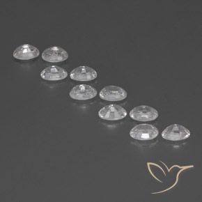 Zircon Gemstones in 6 x 4 mm (calibrated) Size for Sale, Zircon Stones in White Color