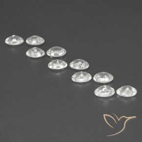 Zircon Gemstones in 6.1 x 4.2 mm Size for Sale, Zircon Stones in White Color
