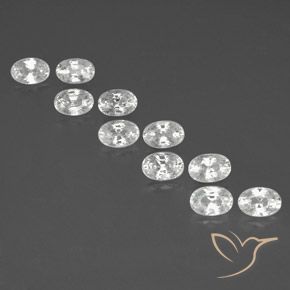 8.35ctw Natural White Zircon, Oval, VVS-VS