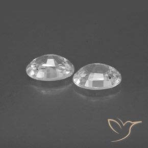 Zircon Gemstones in 7 x 5 mm (calibrated) Size for Sale, Zircon Stones in White Color