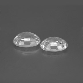 Zircon Gemstone in 7 x 5 mm (calibrated) Size for Sale, Zircon Stone in White Color