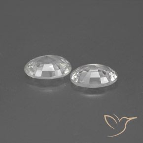 Zircon Gemstones in 7 x 5 mm (calibrated) Size for Sale, Zircon Stones in White Color