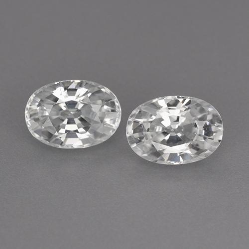 White Zircon Gem - 1.4ct Oval Facet (ID: 355741)