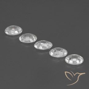 Zircon Gemstones in 7 x 5 mm (calibrated) Size for Sale, Zircon Stones in White Color