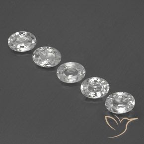 6.07ctw Natural White Zircon, Oval, VVS