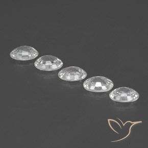 Zircon Gemstones in 7 x 5 mm (calibrated) Size for Sale, Zircon Stones in White Color