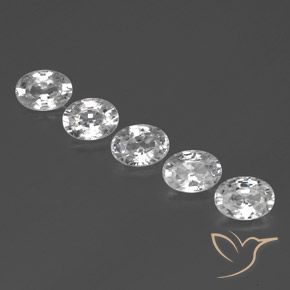 6.35ctw Natural White Zircon, Oval, VS
