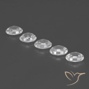 Zircon Gemstones in 7 x 5 mm (calibrated) Size for Sale, Zircon Stones in White Color
