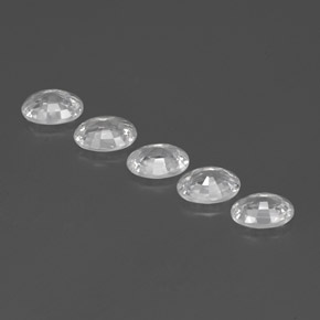 Zircon Gemstone in 7 x 5 mm (calibrated) Size for Sale, Zircon Stone in White Color