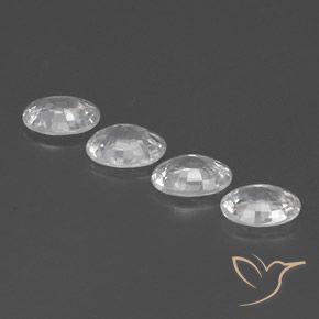 Zircon Gemstones in 7 x 5 mm (calibrated) Size for Sale, Zircon Stones in White Color