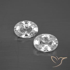 White Zircon Gem - 1.3ct Oval Facet (ID: 355761)