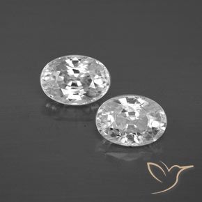 2.91 ct White Zircon, 7.2 x 5.2 mm Oval Cut From Cambodia, Photo A