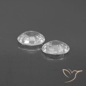 Zircon Gemstones in 7 x 5 mm (calibrated) Size for Sale, Zircon Stones in White Color