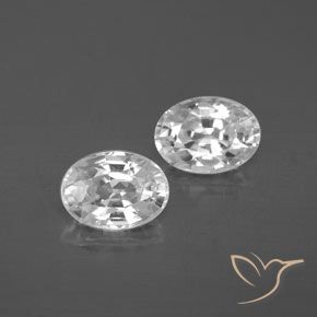 2.56 ct White Zircon, 7 x 5.1 mm Oval Cut From Cambodia, Photo A