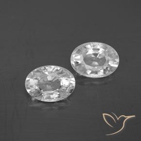 2.66 ct White Zircon, 7.2 x 5.2 mm Oval Cut From Cambodia, Photo A