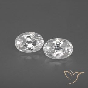 2.88ctw Natural White Zircon, Oval, VVS