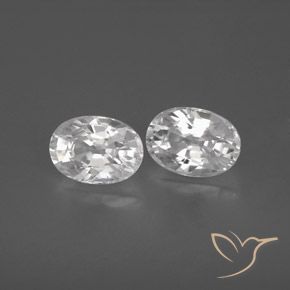 2.88 ctw White Zircon Stones, Natural Zircon in Oval Facet Shape for Sale