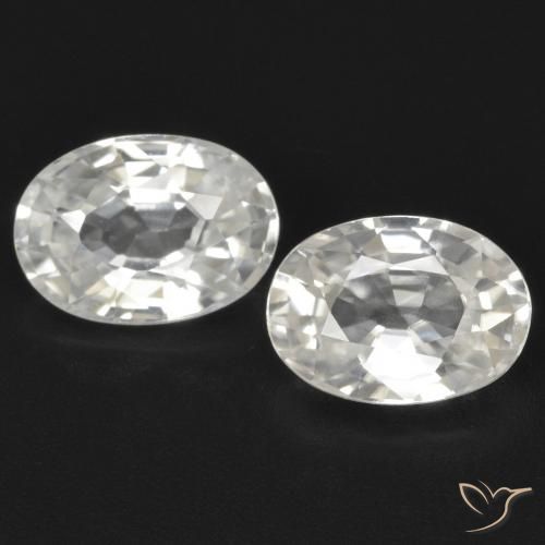 2.48ctw Natural White Zircon, Oval, VVS