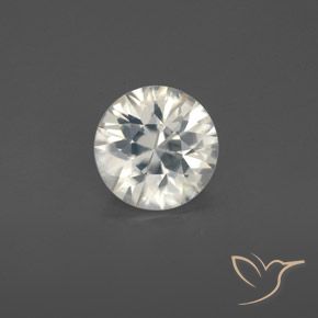 1.67ct Natural Warm White Zircon, Round, VS