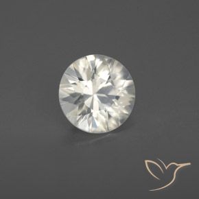 1.67 ct White Zircon Stone, Natural Zircon in Diamond-Cut Shape for Sale