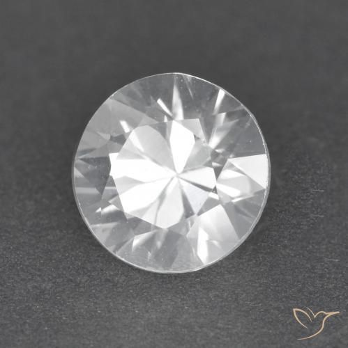 1.52 ct White Zircon Stone, Natural Zircon in Diamond-Cut Shape for Sale