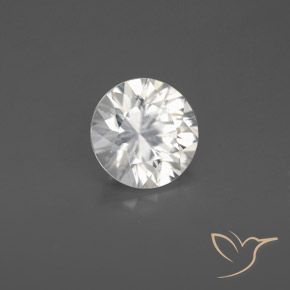 1.68 ct White Zircon Stone, Natural Zircon in Diamond-Cut Shape for Sale