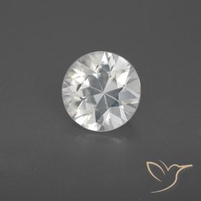 1.68 ct White Zircon Stone, Natural Zircon in Diamond-Cut Shape for Sale