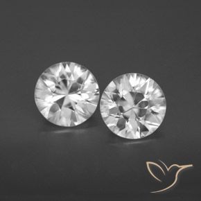 3.35ctw Natural White Zircon, Round, VS