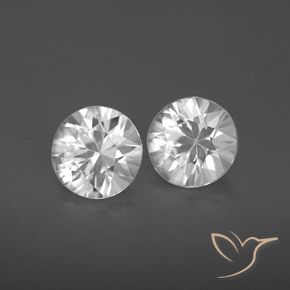 3.24 ctw White Zircon Stones, Natural Zircon in Diamond-Cut Shape for Sale