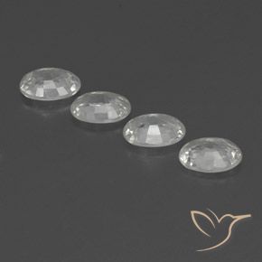 Zircon Gemstones in 7 x 5 mm (calibrated) Size for Sale, Zircon Stones in White Color