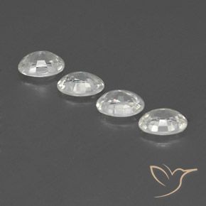 Zircon Gemstones in 7 x 5 mm (calibrated) Size for Sale, Zircon Stones in White Color