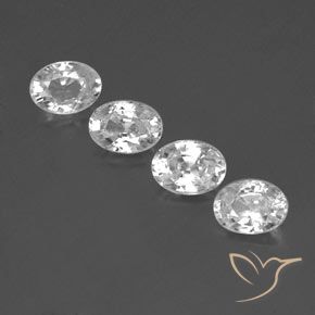 5.02ctw Natural White Zircon, Oval, VVS, Photo A