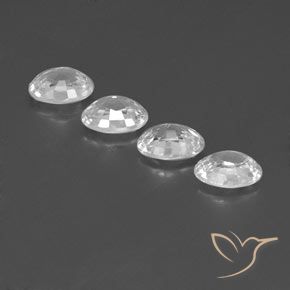 Zircon Gemstones in 7.1 x 5.3 mm Size for Sale, Zircon Stones in White Color