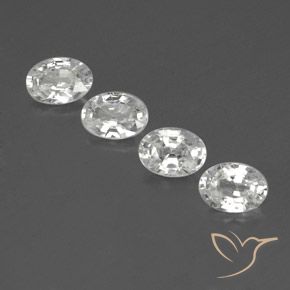 4.75ctw Natural White Zircon, Oval, VS