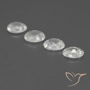Zircon Gemstones in 7 x 5 mm (calibrated) Size for Sale, Zircon Stones in White Color