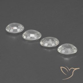 Zircon Gemstones in 7 x 5 mm (calibrated) Size for Sale, Zircon Stones in White Color