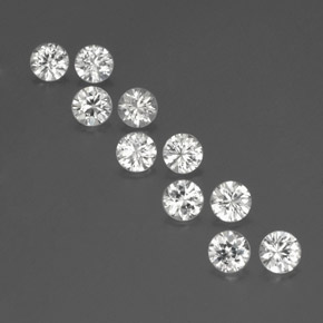 3.86 ct White Zircon Gemstone, Zircon Gem in Diamond-Cut Shape for Sale.