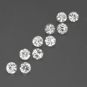 3.86 ct White Zircon Stone, Natural Zircon in Diamond-Cut Shape for Sale