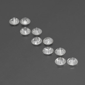 Zircon Gemstone in 4 mm (calibrated) Size for Sale, Zircon Stone in White Color