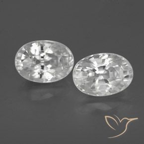 3.04ctw Natural White Zircon, Oval, VS