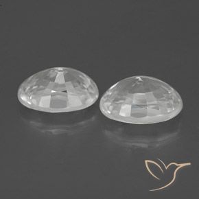 Zircon Gemstones in 7 x 5 mm (calibrated) Size for Sale, Zircon Stones in White Color